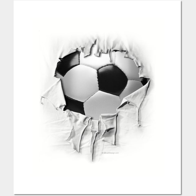 Shredded, Ripped and Torn Soccer Wall Art by eBrushDesign